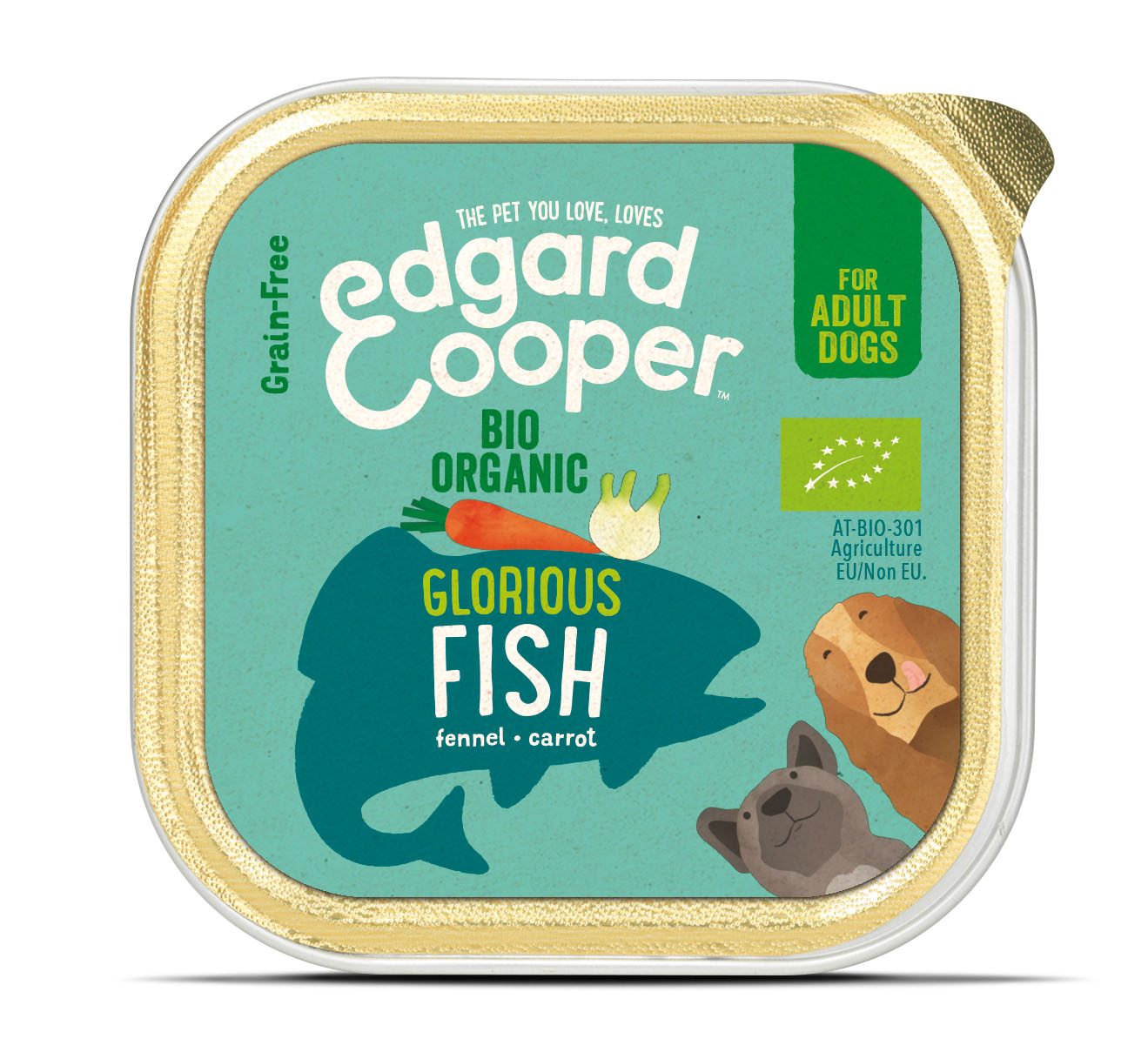 .Edgard & Cooper hond kuipje vis organische box.